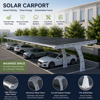 Support de carport solaire hautement étanche en acier au carbone Q235B Q355B, conception structurelle personnalisée pour cadre solaire de stationnement de véhicules