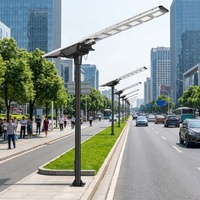 Lampes solaires extérieures étanches IP66 à haute puissance et longue portée, batterie LiFePO4 monocristalline, 100W, éclairage routier tout-en-un LED