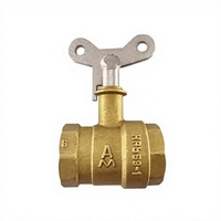 Vanne à boisseau sphérique verrouillable HPb59-1 avec clé spéciale de sécurité pour compteur d'eau et système de chauffage DN15-DN50