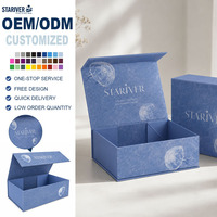 Boîte cadeau magnétique pliable personnalisée avec logo imprimé, emballage rigide en carton pliable, boîte résistante pour crème pour le visage, crème pour les yeux