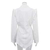 Chemises et hauts élégants pour femmes, personnalisés, à manches longues, blanches, boutonnées, texturés et structurés, collection été 2026, vente en gros