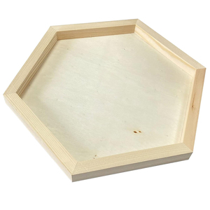 <strong>Unfinished</strong> Hexagon Wooden Block <strong>Panels</strong> for Painting, Blank <strong>Wood</strong> Hexagon Framed Boards for Crafting Art Pouring Block - Product Image 6