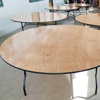 Table et Chaises de Banquet Pliantes Rondes en Bois Haut de Gamme pour Mariages, Banquets, Événements – Mobilier de Restauration Gain de Place