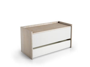 Gabinete de madera de roble de estilo moderno para el hogar, sala de estar y comedor, almacenamiento de ropa y juguetes de alta capacidad con cajón para niños - Product Image 2