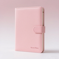 Agenda personnalisé pour camarades de classe Carnet de notes en cuir Journal rose créatif Carnet de notes au format A5 logo personnalisé