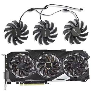 Ventilador de Radiador 3FAN 75MM 4-pin T128010SU PLD08010S12HH para GIGABYTE GTX960 GTX970 GTX980 <span class=keywords><strong>GTX</strong></span> 980TI <span class=keywords><strong>760</strong></span> 670 580 R9 290X - Product Image 1