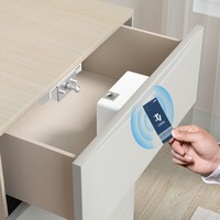 Serrure de tiroir électronique antivol à induction, contrôle par application, sans perçage, installation dissimulée, invisible, en ABS