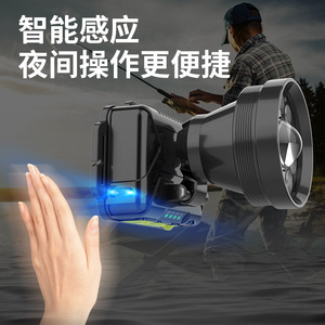 Linterna frontal LED de 5W recargable, 2400mAh, alcance de más de 500M, para acampar, pescar, luz de trabajo - Product Image 3