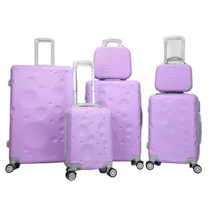 2018 नया डिज़ाइन एबीएस+पीसी लगेज बैग केस, ट्रैवल लगेज सेट केबिन हार्ड सूटकेस कार्टन स्पिनर फैशनेबल व्हील सूटकेस
