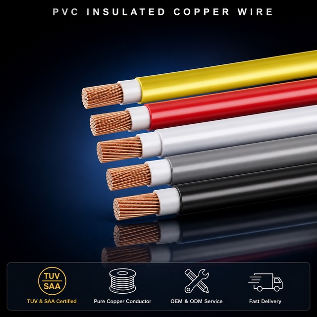 Thhn Thwn-2 Flexible PVC Insulated 14AWG Stranded Copper Conductor Electric Wire Cable for Industrial Construction Building Use