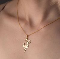 Collier pendentif Gaovo Om plaqué or 18 carats en acier inoxydable 316L, bijou chaîne avec symbole du yoga pour femme, cadeau, usage quotidien