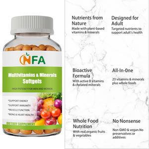 Cápsulas Blandas de Multivitaminas y Minerales OEM ODM con Vitamina, Calcio e Ioduro para Apoyar la Energía, la Inmunidad, la Función Muscular, la Salud Ósea y Cardíaca - Product Image 5