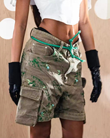 Jeans cargo en denim personnalisables pour hommes et femmes, taille plus, broderie, jeans cargo baggy unisexe