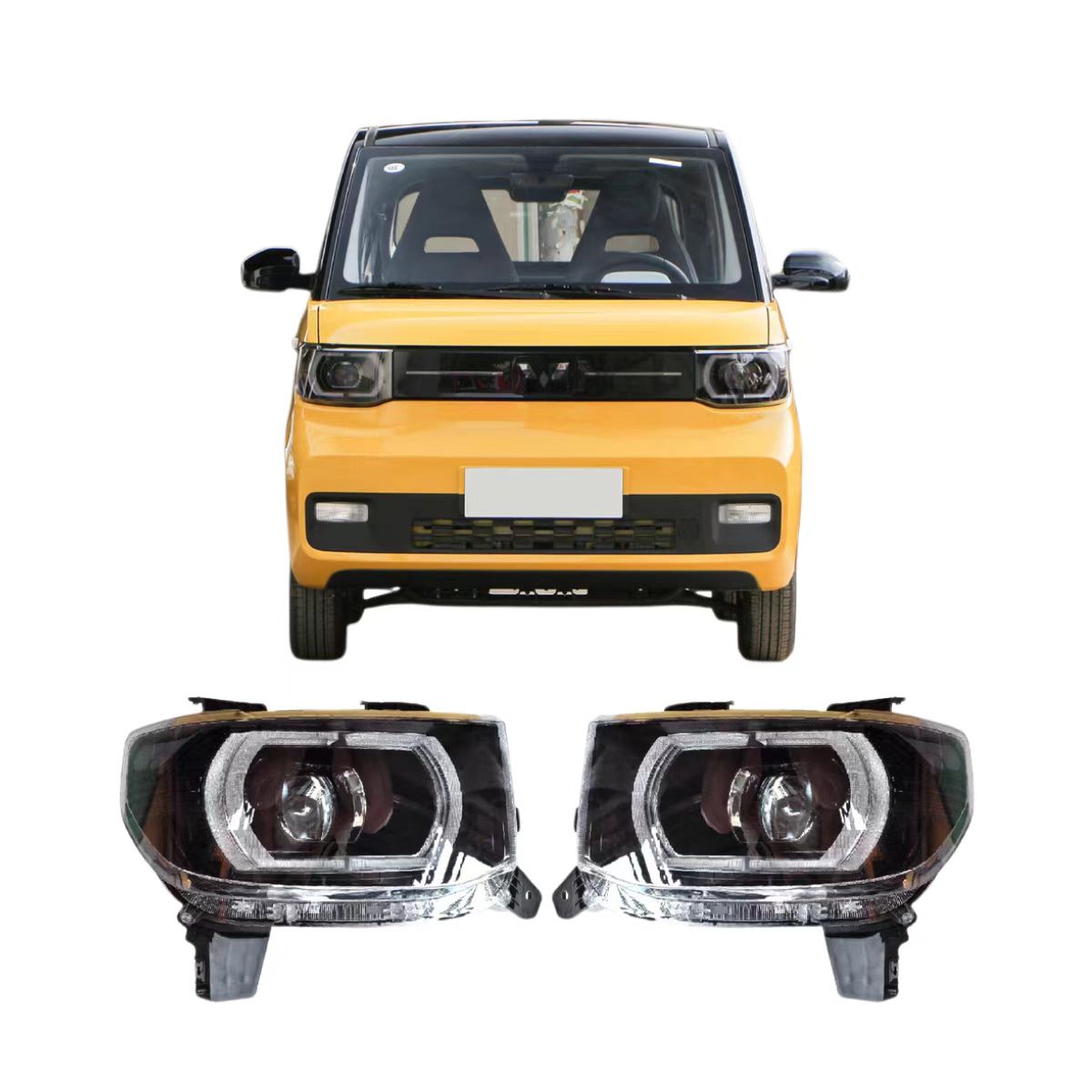 Car Auto Accessories  Headlights Headlight Headlamp for SGMW Hongguang Mini EV Macarons Car  Light Auto Parts Image 5