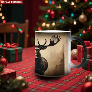 Frosted Black <b>Ceramic</b> Mug 11oz Heat Color Changing Magic <b>Cup</b> For Tea Beverage Home Leisure - Product Image 2