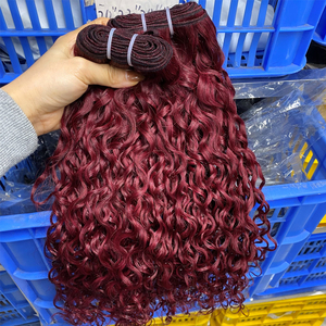 Lot de mèches de cheveux humains 100% vierges cambodgiens, cuticules alignées, double tirage, boucles Pixie, double trame - Product Image 2