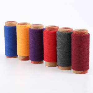 뜨개질 및 직조 원시 패턴을 위해 염색 된 재활용면 혼합 폴리 에스테르 원사 - Product Image 5