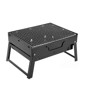 Outdoor Barbecue Grill portable camping oven household charcoal barbecue rack BBQ Thickened fold barbecue grill wholesale