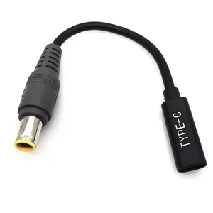 USB Tipe C PD Kabel Pengisi Daya DC 7.9Mm 7.4Mm 5.5Mm untuk Lenovo Dell HP Laptop Adapter Daya Laptop Kabel Pengisi Daya Diperpanjang