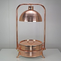 Groothandel RVS Voedselwarmer Catering Rosegoud Elektrische Digitale Display Chafing Dish Buffetset Met Verwarmingslamp