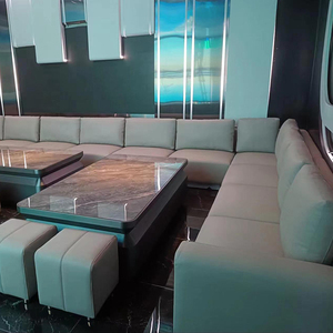 Moderno Night Club divano <span class=keywords><strong>VIP</strong></span> Black Lounge Nightclub mobili da Bar modulare Hotel Lounge Booth Led KTV Bar divano - Product Image 5