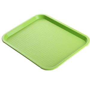 Plateau alimentaire rectangulaire en plastique PP, <span class=keywords><strong>design</strong></span> moderne, écologique, pour restaurant, cantine, service de fête, assiette alimentaire épaissie - Product Image 3
