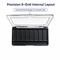 Maßgefertigtes 8-Fach Rechteckiges Lidschatten-Palette-Gehäuse, OEM Präzisions-Spritzguss Kosmetikboxen, Make-up-Verpackungsfabrik
