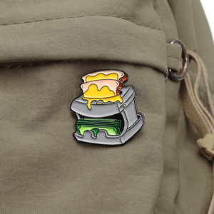 Cartoon Money Bread Doughnut Enamel Pins Funny Dollar Banknote Brooch Lapel Badge Jewelry Gift for Friends - Product Image 3