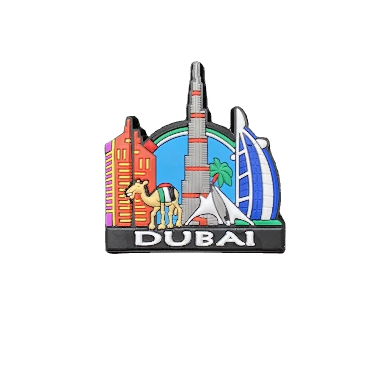 3D suave goma PVC Dubai pegatinas magnéticas nevera imán recuerdo regalo