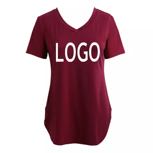 <span class=keywords><strong>T</strong></span>-<span class=keywords><strong>shirt</strong></span> surdimensionné sexy 100% coton à la mode, <span class=keywords><strong>col</strong></span> en <span class=keywords><strong>V</strong></span>, <span class=keywords><strong>col</strong></span> en <span class=keywords><strong>V</strong></span>, chemisiers pour femmes, <span class=keywords><strong>t</strong></span>-shirts pour dames, bon marché - Product Image 6