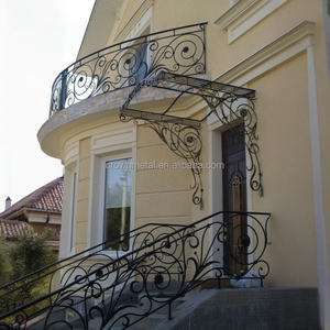 Auvent en fer pour l'extérieur, pare-soleil, protection contre la pluie et le soleil, planche de toit, fenêtre, balcon, protection contre la pluie - Product Image 6