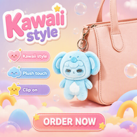 Porte-clés en peluche personnages Kawaii mignons, pendentif de sac en peluche douce, figurine adorable, breloque en peluche, jouet OEM ODM personnalisé pour la vente en gros et les cadeaux