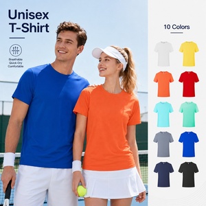 เสื้อยืดโลโก้สั่งทำได้ 男女兼用 ผ้าถัก ระบายความร้อน แห้งเร็ว สำหรับเล่นกีฬา  เสื้อเปล่าสำหรับสกรีน  ชุดทีม  OEM จำนวนมาก - Product Image 1