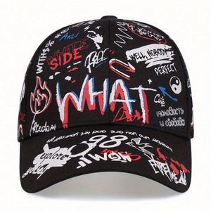 Gorra de Béisbol con Graffiti de Dibujos Animados para Mujer, Pintada a Mano, Estilo Hip Hop Urbano, Logotipo Personalizado, Moderna para Hombre - Product Image 3