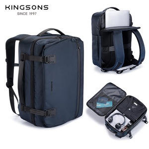 Kingsons Travel <b>Backpack</b> For Men <b>Black</b> Blue Large Capacity With Computer Compartment Leisure Outdoor Use - Product Image 4