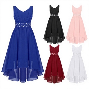 Últimos Diseños de Vestidos de Fiesta de Tul con Cristales y Silueta de Sirena para Niñas de 12 Años - Product Image 1