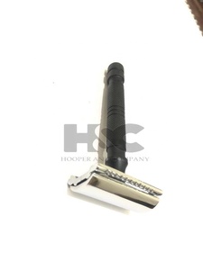 Maquinilla DE afeitar DE seguridad, maquinilla DE afeitar DE color negro mate con cabeza DE maquinilla DE afeitar cromada, logotipo personalizado disponible en Hooper y empresa - Product Image 3