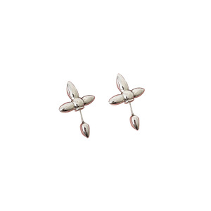 S925 Sterling Silver Cross Stud <b>Earrings</b> Geometric Design For Gift 925 Silver Ear <b>Post</b> - Product Image 5