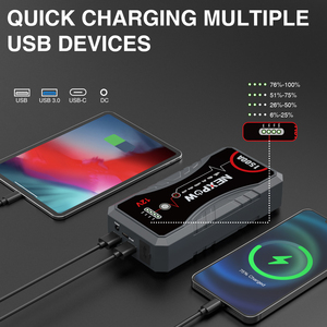 <span class=keywords><strong>12</strong></span> <span class=keywords><strong>V</strong></span> xe mini khẩn cấp cung cấp điện nhảy khởi động 10000mAh ngân hàng điện cho xe hơi di động pin Booster khởi động 1500A đỉnh - Product Image 2