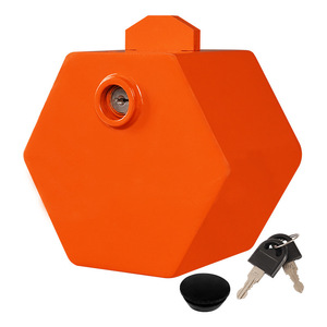Verrou antivol pour voiture en alliage d'aluminium orange 11,9 cm x 13,5 cm x 8,8 cm pour attache de remorque RV - Product Image 2