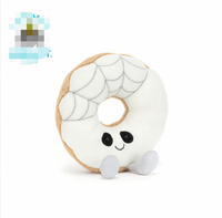 Jellyca (Royaume-Uni) – Nouvelle collection de donuts en peluche pour Halloween : toile d'araignée, donut givré, jouet doux et moelleux, série alimentaire effrayante et mignonne, prêt à être expédié en B2B