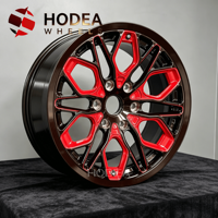 Rines Forjados Bicolor Negro y Rojo 6x139.7 Ligeros de 6 Birlos para Ford F-150, Chevy Silverado/RAM 1500, Tacoma
