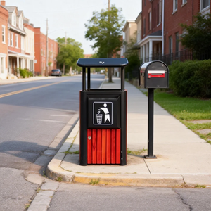 Poubelle rectangulaire en acier inoxydable Xinfangzhen <span class=keywords><strong>G100</strong></span> avec seau intérieur amovible pour usage intérieur/extérieur - Product Image 3