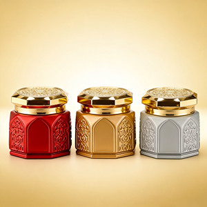 <span class=keywords><strong>Vente</strong></span> directe, personnalisation du logo, flacons cosmétiques en verre octogonaux avec sculpture en relief, pot en verre <span class=keywords><strong>de</strong></span> 150 ml - Product Image 4