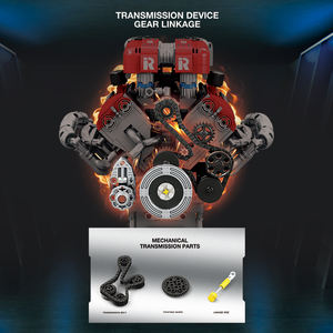 Kit de construction de moteur <span class=keywords><strong>F1</strong></span> de voiture de sport dynamique, modèle de moteur électrique miniature, ensemble de blocs de construction pour adultes - Product Image 4