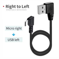 Kabel USB 2.0 Kustom Berkualitas Tinggi dengan Sudut Kanan 90 Derajat untuk Pengisian Daya dan Transfer Data, Koneksi Praktis