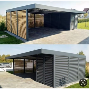 アルミカーポートOEM工場カスタマイズされた近代的な防水ガレージ駐車場ヘビーデューティー屋外フレーム - Product Image 1