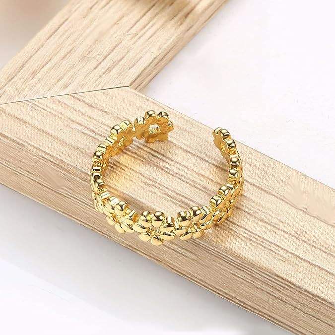 Flower model single gold