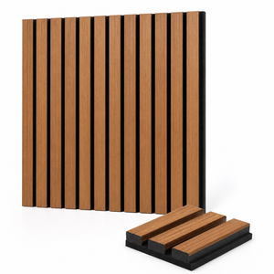 Lames en MDF avec feutre acoustique, panneau acoustique en bois personnalisé pour la décoration murale et de <span class=keywords><strong>plafond</strong></span> des salles de réunion, vente en gros - Product Image 1