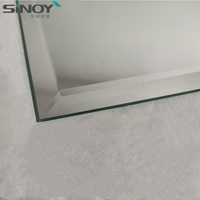Bonne vente Tailles personnalisées Bord biseauté miroir en verre argenté pour salle de bain